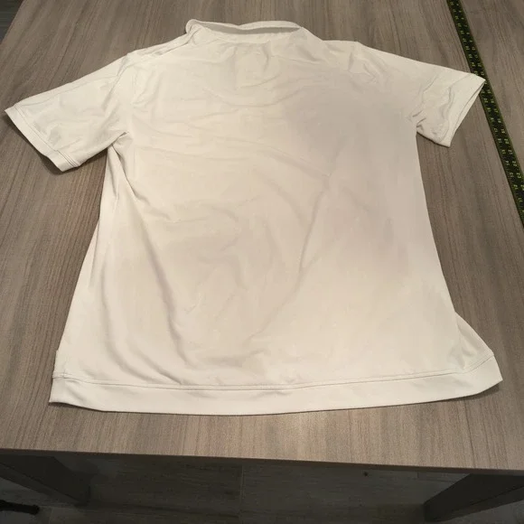 Vuori Ace Polo Shirt Mens Large White Casual Golf Moisture Wicking V164 - Picture 6 of 7